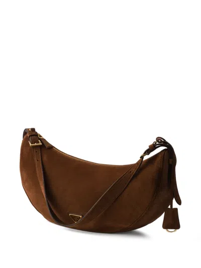 Prada Large Suede Shoulder Bag