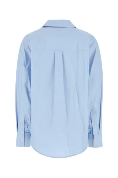 Alexander Wang Shirt With Removable Logo Tag In Blue