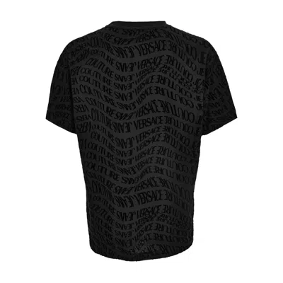 Versace Jeans Couture T-shirt With A Monogram And A Velvety Finish