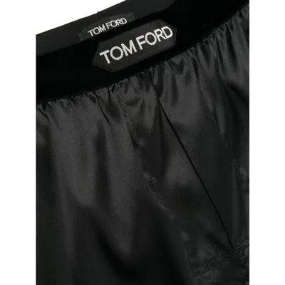 Tom Ford Silk Satin Boxer Briefs In Black