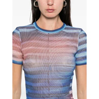 Jean Paul Gaultier Striped Mesh Top