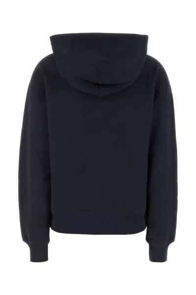 Ami Alexandre Mattiussi Navy Cotton Hoodie With Ami Paris Patch Blue In Blue