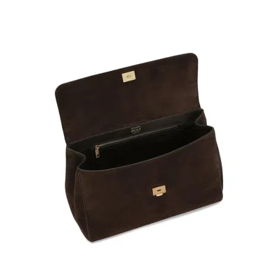 Dolce & Gabbana Women My Suede Tote Bag Decorated With A Sicily Padlock In Brown