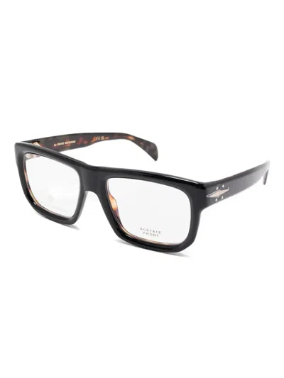 Eyewear By David Beckham Rectangle-frame Glasses In Brown