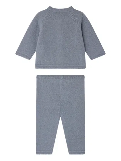 Bonpoint Jeannot Button-front Cashmere Set In Gray