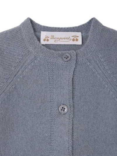 Bonpoint Jeannot Button-front Cashmere Set In Gray