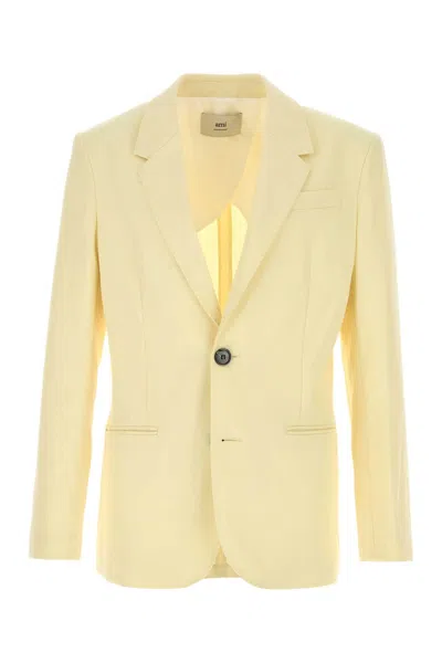 Ami Alexandre Mattiussi Ami Paris Jackets And Vests In Yellow