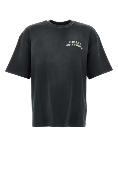 Amiri Hollywood Graphic Oversized T-shirt With Ribbed Crew Neck In Black