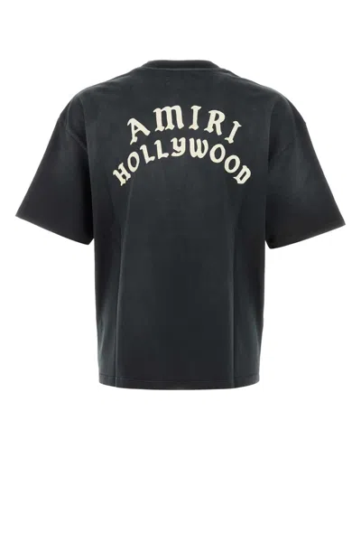 Amiri Hollywood Graphic Oversized T-shirt With Ribbed Crew Neck In Black