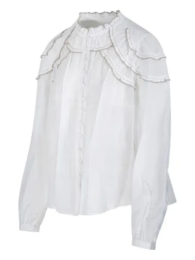 Isabel Marant Étoile Ruffled High-neck Blouse With Elegant Layered Details