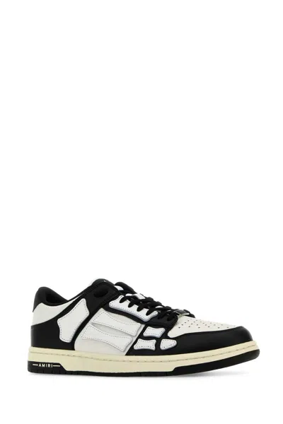 Amiri Mens Black Skel Top Bandana-print Leather Low-top Trainers In Black