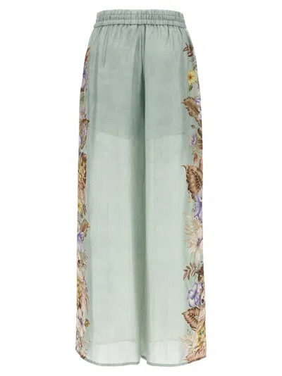 Zimmermann Coco Pants Light Blue In Green