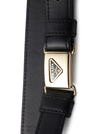 Prada Leather Belt In Black