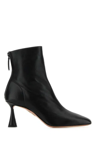 Aquazzura 95mm Amore Leather Ankle Boots
