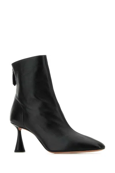 Aquazzura 95mm Amore Leather Ankle Boots