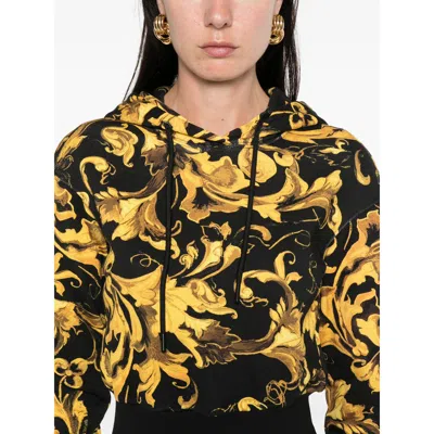 Versace Jeans Couture Barocco-print Hoodie In Multi