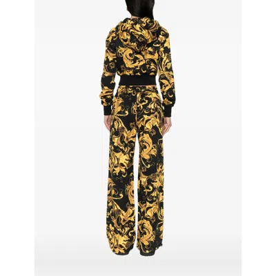 Versace Jeans Couture Barocco-print Hoodie In Multi