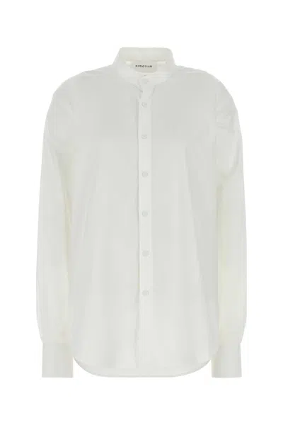 Armarium Camicia Lavinia Oversize In Popeline Stretch Bianco Donna