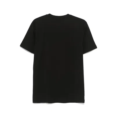 Hugo Boss Cotton-jersey T-shirt With Curved-logo Print In Black