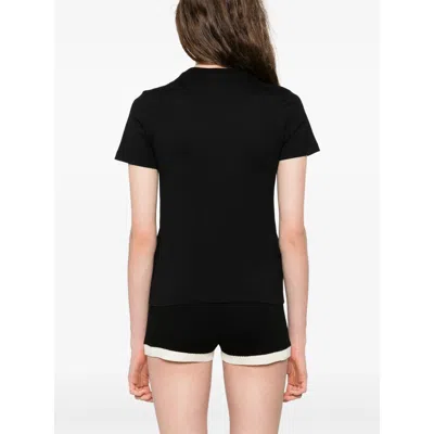 Amiri Hollywood Crew Neck Text Print Top In Black