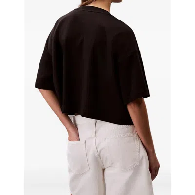 Calvin Klein T Shirt Corta Squadrata Con Grafica Con Logo