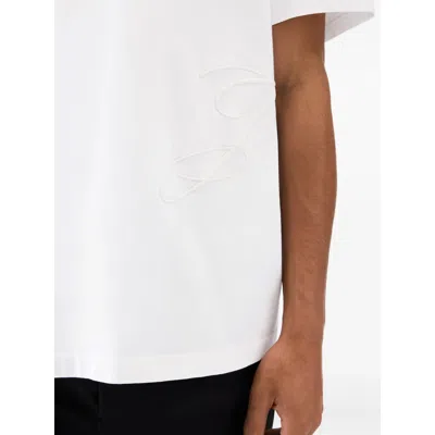 Jacquemus Typo Logo Crewneck T-shirt In White