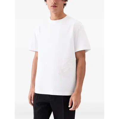 Jacquemus Typo Logo Crewneck T-shirt In White