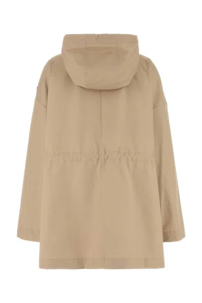 Moncler Beige Cotton Blend Gaillon Parka In Multi