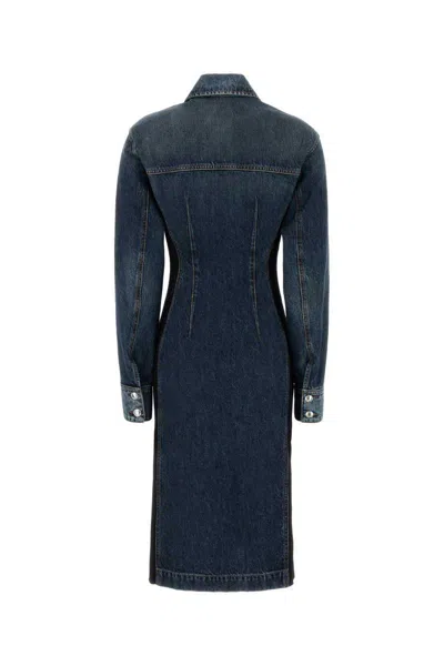 Sportmax Denim Fiorito Shirt Dress In Blue