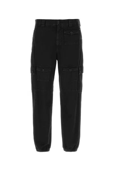 Dolce & Gabbana Cargo Pants With High Waist And Multiple Pockets In Black