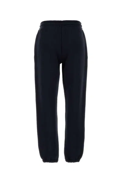 Moncler Midnight Blue Cotton Blend Joggers In Black