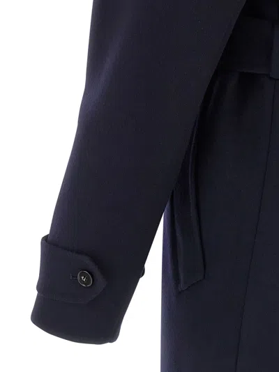Stella Mccartney Double-breasted Wool Trench Coat Coats And Trench Coats Blue In Blue