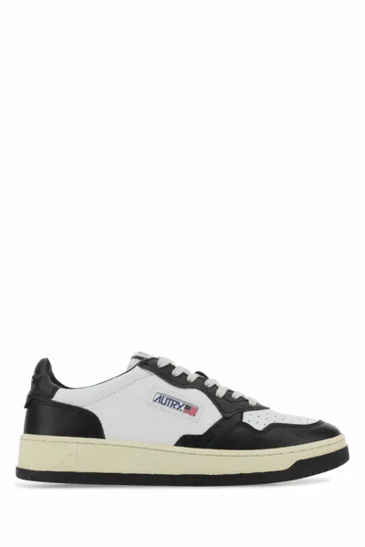 Autry Leather Low-top Sneakers With Contrasting Panels In White