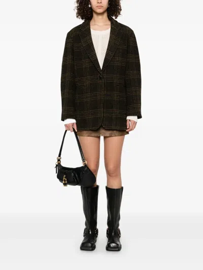 Isabel Marant Étoile Gesina Check Wool Suit Jacket In Brown