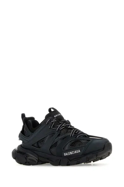 Balenciaga Women Black Mesh And Rubber Track Sneakers
