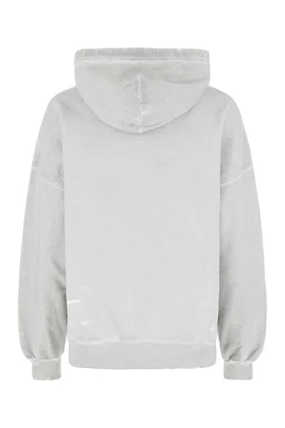Balenciaga Grey Cotton Oversize Sweatshirt In Multi