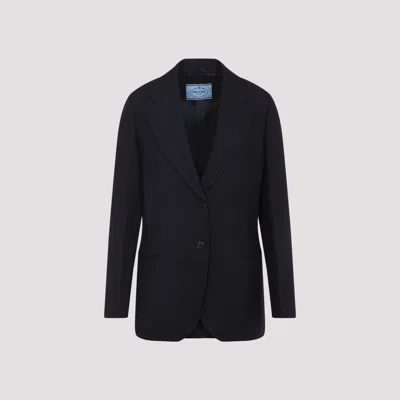 Prada Wool Jacket Notched Collar