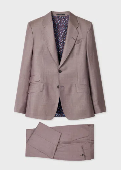 Paul Smith Washed Lilac Wool Suit Purple In Brown