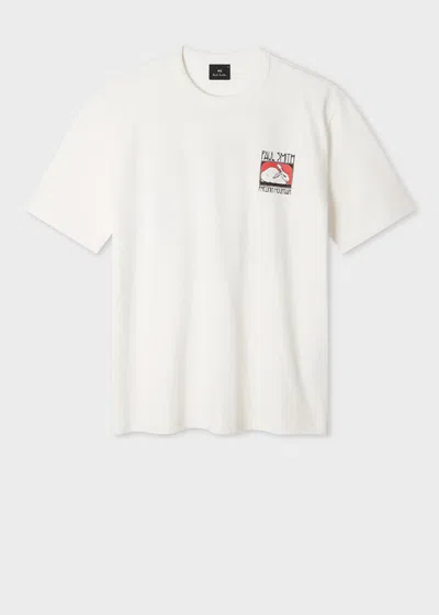 Ps By Paul Smith Regular Fit Phoenix Mt Logo T-shirt In White