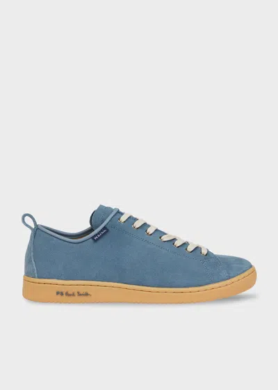 Ps By Paul Smith Light Blue Suede 'miyata' Trainers In Multi