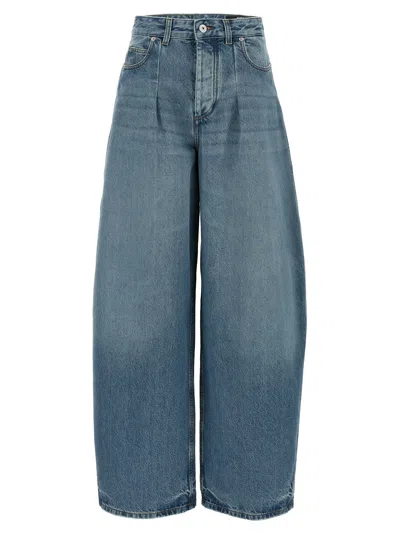 Jacquemus Ovalo High-rise Wide-leg Trousers In Blue