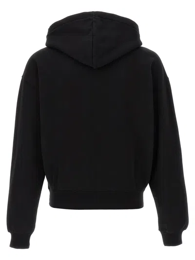 Jacquemus The Gros Grain Zip-up Hooded Sweatshirt In Black