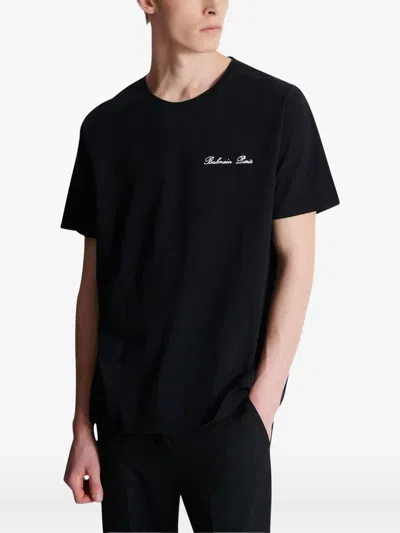 Balmain Iconic T-shirt In Gray