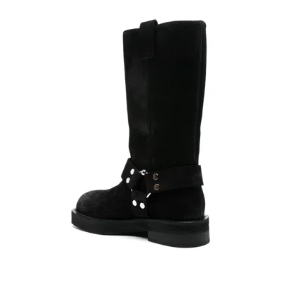 3juin Demi Boot With Vintage Effect And Metal Detail