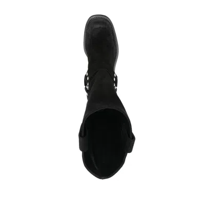 3juin Demi Boot With Vintage Effect And Metal Detail