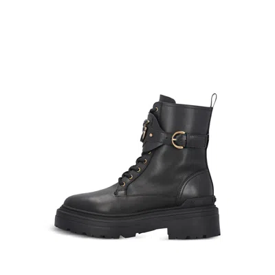 Pinko Mia 07 Leather Ankle Boots In Black