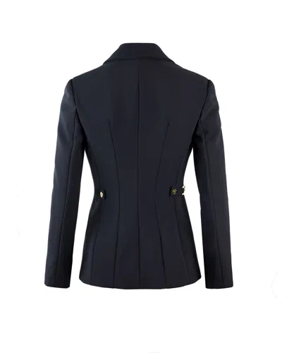 Elisabetta Franchi Single-breasted Tailored Blazer With Gold-tone Accents