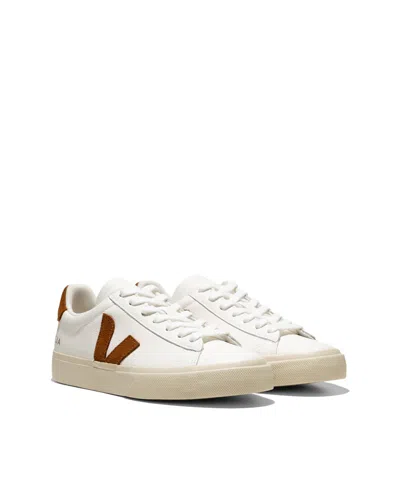 Veja Sneakers Campo Chromefree White Cognac In Brown