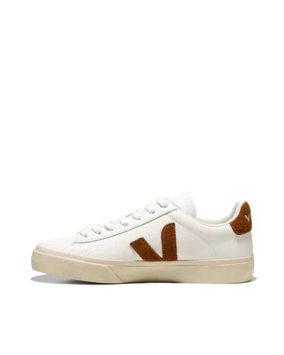 Veja Sneakers Campo Chromefree White Cognac In Brown