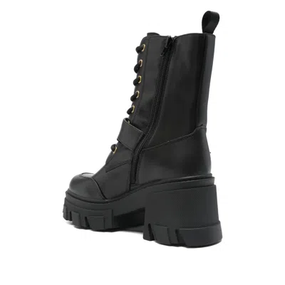 Versace Jeans Couture Buckle-embellished Boots In Black